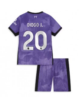 Liverpool Diogo Jota #20 Ausweichtrikot für Kinder 2023-24 Kurzarm (+ Kurze Hosen)